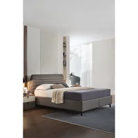 Enza Home Cordell 180 x 200 cm Ayrılabilen Başlıklı Çift Kişilik Sandıklı Baza Seti Gri