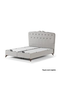Armis Premium 150 x 200 cm Başlıksız Çift Kişilik Sandıklı Baza Beyaz