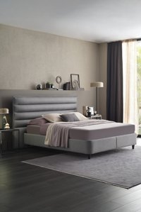Yataş Canto 120 x 200 cm Başlıklı Çift Kişilik Sandıklı Baza Seti Gri