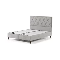 Armis Samoa 140 x 190 cm Başlıksız Çift Kişilik Sandıklı Baza Vizon