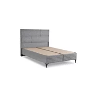 Md Ares 150 x 200 cm Ayrılabilen Başlıksız Çift Kişilik Sandıklı Baza Gri