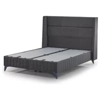 Armis Carbon 200 x 200 cm Ayrılabilen Başlıksız Çift Kişilik Sandıklı Baza Siyah