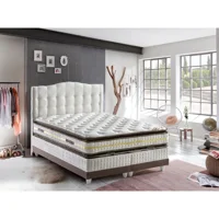 Belletto Kamelya 140 x 190 cm Yataklı Başlıklı Çift Kişilik Sandıklı Baza Seti Beyaz