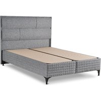 Mobilya Dükkanım Ares 160 x 200 cm Ayrılabilen Başlıksız Çift Kişilik Sandıklı Baza Gri