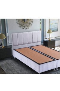Alf Cyristal Plus 200 x 200 cm Ayrılabilen Başlıklı Çift Kişilik Sandıklı Baza Seti Kahverengi
