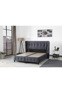 İpek Mobilya Albatros 150 x 200 cm Ayrılabilen Başlıksız Çift Kişilik Sandıklı Baza Gri