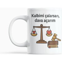 Nino Store “kalbimi Çalarsan Dava Açarım” Avukat Temalı Hediye Fikirli Tasarım Mizahi Kupa Bardak - Beyaz - 300 ml
