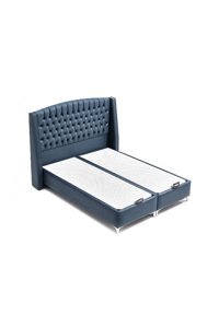 Divona Home Cosmopolitan 160 x 200 cm Ayrılabilen Başlıklı Çift Kişilik Sandıklı Baza Seti Lacivert