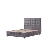 Sleep 180 x 200 cm Ayrılabilen Başlıksız Çift Kişilik Sandıklı Baza Gri