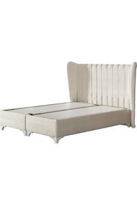 Hammak Home Quantum 180 x 200 cm Ayrılabilen Başlıklı Çift Kişilik Sandıklı Baza Seti Bej