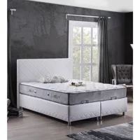 Weltew Home Hürrem 160 x 200 cm Ayrılabilen Başlıklı Çift Kişilik Sandıklı Baza Seti Beyaz
