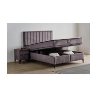 Md Venta 150 x 200 cm Ayrılabilen Başlıksız Çift Kişilik Sandıklı Baza Gri