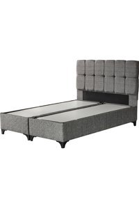Hammak Home Cube 150 x 200 cm Ayrılabilen Başlıklı Çift Kişilik Sandıklı Baza Seti Kahverengi
