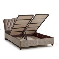 Md Bianca 150 x 200 cm Ayrılabilen Başlıksız Çift Kişilik Sandıklı Baza Vizon
