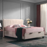 Yataş Mega 160 x 200 cm Başlıklı Çift Kişilik Sandıklı Baza Seti Krem