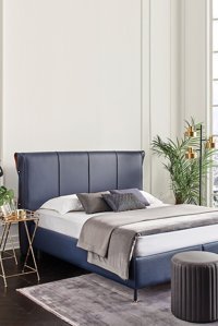 Yataş Bedding Lisbon Rivano 150 x 200 cm Ayrılabilen Başlıklı Çift Kişilik Sandıklı Baza Seti Lacivert