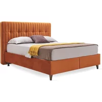 Enza Home Sona 160 x 200 cm Ayrılabilen Başlıksız Çift Kişilik Sandıklı Baza Turuncu