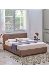 Yataş Bedding Nano 150 x 200 cm Başlıklı Çift Kişilik Sandıklı Baza Seti Vizon