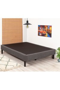 Alfatim 150 x 200 cm Başlıksız Çift Kişilik Baza Siyah
