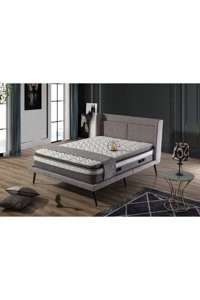 Hammak Home Viva 160 x 200 cm Yataklı Başlıklı Çift Kişilik Baza Seti Kahverengi