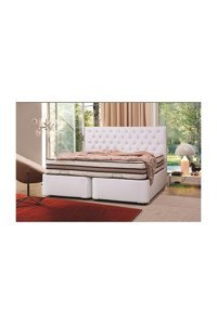 Vivense Silwer 180 x 200 cm Ayrılabilen Başlıksız Çift Kişilik Sandıklı Baza Seti Beyaz