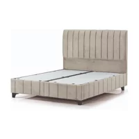 Armis Alegra 140 x 190 cm Ayrılabilen Başlıksız Çift Kişilik Sandıklı Baza Vizon