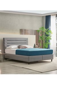 Yataş Supreme Pedic 120 x 200 cm Başlıklı Çift Kişilik Sandıklı Baza Seti Mavi