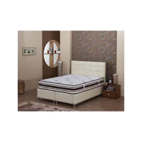Kilim Mobilya Nova 150 x 200 cm Ayrılabilen Başlıksız Çift Kişilik Sandıklı Baza Krem