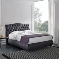 Yataş Sidney 180 x 200 cm Başlıklı Çift Kişilik Sandıklı Baza Seti Gri