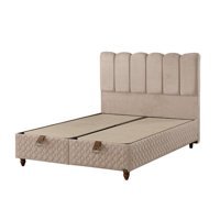 Mobilya Dükkanım Gold 150 x 200 cm Başlıksız Çift Kişilik Sandıklı Baza Krem