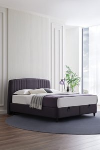 Yataş Canto 150 x 200 cm Başlıklı Çift Kişilik Sandıklı Baza Seti Antrasit