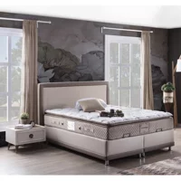 Weltew Home Karamel 150 x 200 cm Ayrılabilen Başlıklı Çift Kişilik Sandıklı Baza Seti Krem