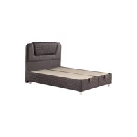Md Relax 150 x 200 cm Ayrılabilen Başlıksız Çift Kişilik Sandıklı Baza Gri