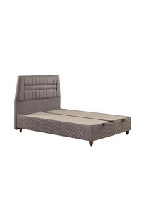 Mobilya Dükkanım Favori 140 x 200 cm Başlıklı Çift Kişilik Sandıklı Baza Seti Gri