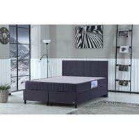 İpek Mobilya Alto 140 x 190 cm Ayrılabilen Yataklı Başlıklı Çift Kişilik Sandıklı Baza Seti Antrasit