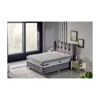 Mobilya Dükkanım Viscomfort 90x200 cm Başlıklı Yataklı Sandıklı Tek Kişilik Baza Seti Gri