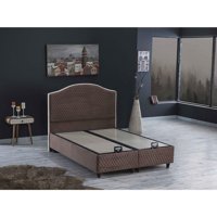 İpek Mobilya Starmaks 150 x 200 cm Başlıksız Çift Kişilik Sandıklı Baza Sütlü Kahve