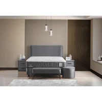 Abc Bedding Beauty 160 x 200 cm Başlıksız Çift Kişilik Sandıklı Baza Gri