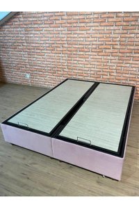 İpek Mobilya Manolya 180 x 200 cm Başlıksız Çift Kişilik Sandıklı Baza Pembe