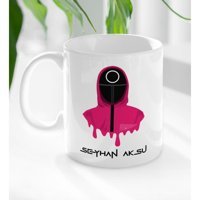 BK Kişiye Özel Squid Game Tasarımlı Beyaz Kupa Bardak-7