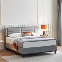 Yataş Fresh Sense 140 x 190 cm Başlıklı Çift Kişilik Sandıklı Baza Seti Gri