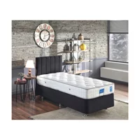 Niron Yatak Juliette 80x180 cm Başlıklı Yataklı Sandıklı Tek Kişilik Baza Seti Siyah