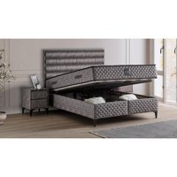 Mobilya Dükkanım Riva 90x190 cm Başlıksız Sandıklı Tek Kişilik Baza Seti Siyah