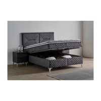 Mobilya Dükkanım Petra 90x190 cm Başlıksız Sandıklı Tek Kişilik Baza Seti Gri