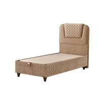 Relax 2 100x200 cm Başlıklı Sandıklı Tek Kişilik Baza Seti Krem