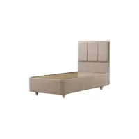 Mobilya Dükkanım Eko Plus 90x200 cm Başlıksız Sandıklı Tek Kişilik Baza Seti Krem