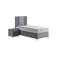 Mobilya Dükkanım Delta 90x190 cm Başlıklı Yataklı Sandıklı Tek Kişilik Baza Seti Siyah