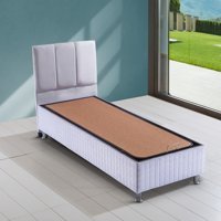 Alfyatak Cyristal Plus 90x190 cm Başlıklı Yataklı Sandıklı Tek Kişilik Baza Seti Beyaz