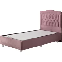 Belletto Vogue 120x200 cm Başlıklı Sandıklı Tek Kişilik Baza Seti Pembe