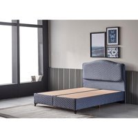 Mobilya Dükkanım Domino 100x200 cm Başlıklı Sandıklı Tek Kişilik Baza Seti Mavi